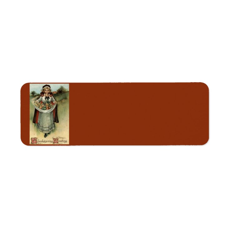 Vintage Thanksgiving Pilgrim Return Address Labels Zazzle