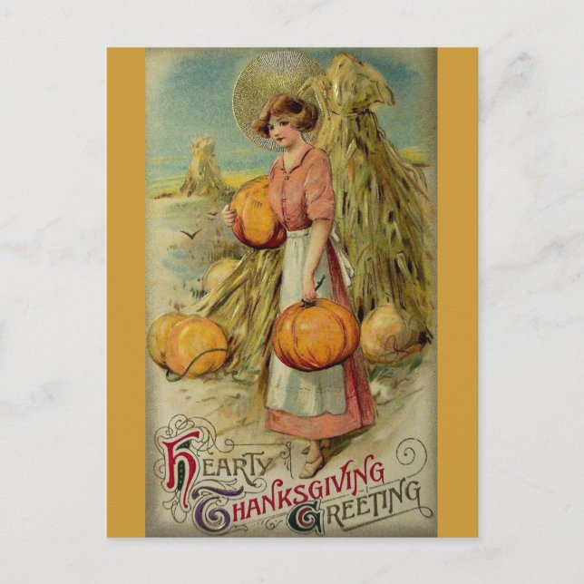 Vintage Thanksgiving Postcard (Front)