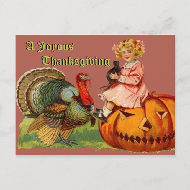 Vintage Thanksgiving Postcard (Front)