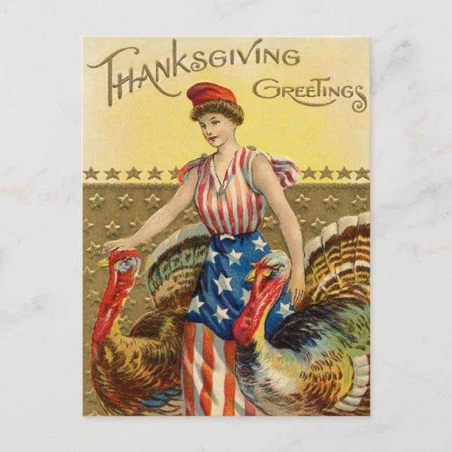 Vintage Thanksgiving Postcard (Front)