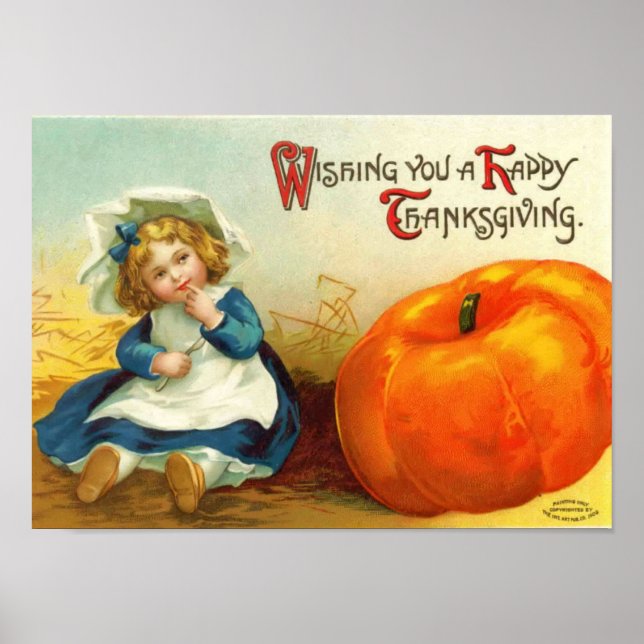 Vintage Thanksgiving Poster (Front)