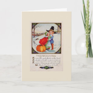 Vintage - Thanksgiving Prayer, Holiday Card