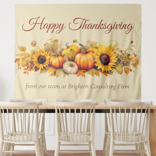 Vintage Thanksgiving Pumpkins Custom Party Tapestry