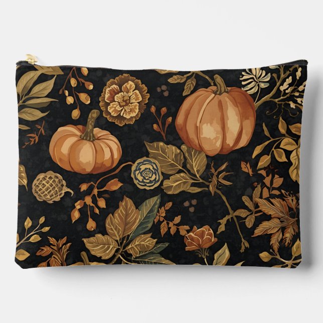 Vintage, Thanksgiving, Pumpkins Season Accessory Pouch (Front)