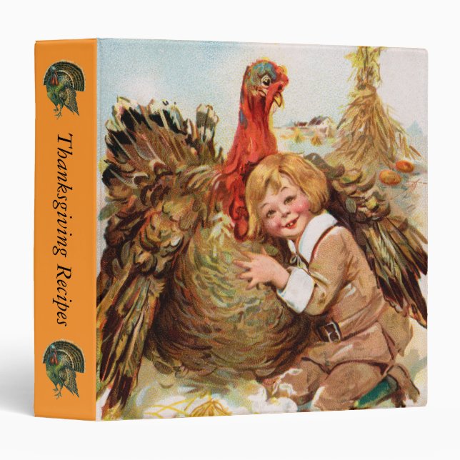 Vintage Thanksgiving Recipe Binder (Front/Spine)