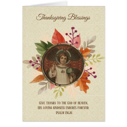 Vintage Thanksgiving Religious Blessing Jesus