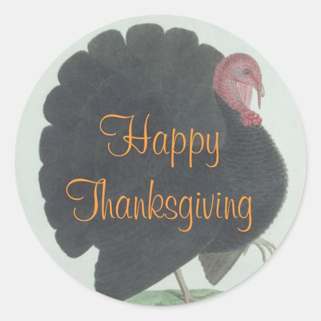 Vintage Thanksgiving Sticker (Front)
