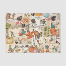 Vintage Thanksgiving Tissue Paper
