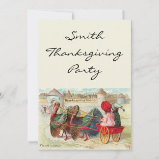 Vintage Thanksgiving Towne Invitation