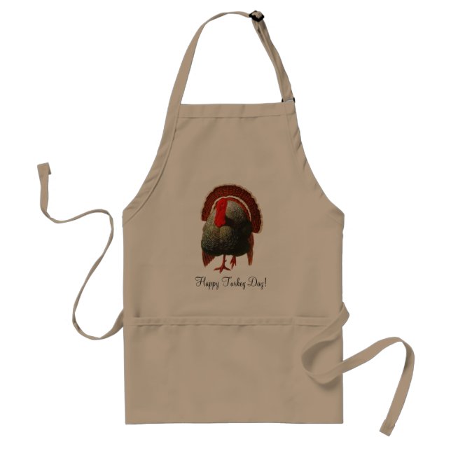 Vintage Thanksgiving Turkey Adult Apron (Front)
