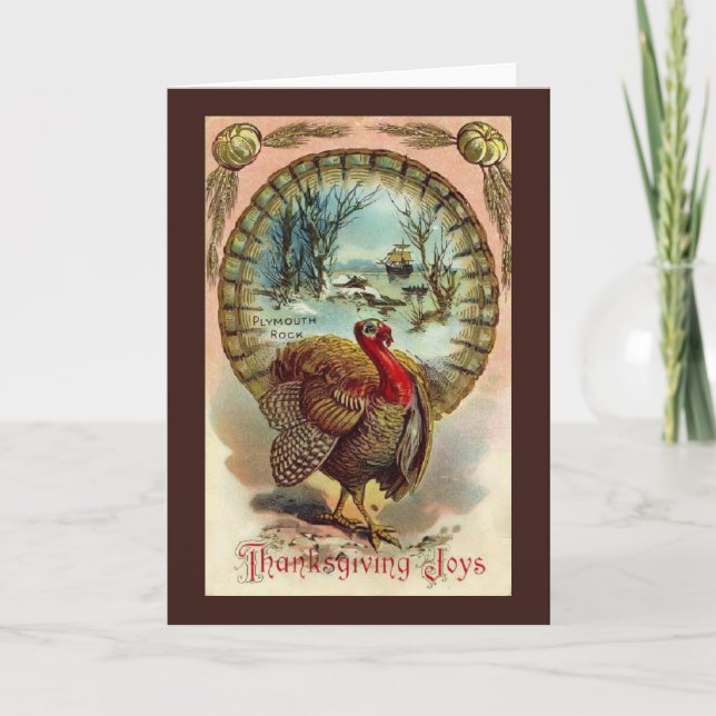 Vintage Thanksgiving Turkey Card (Front)