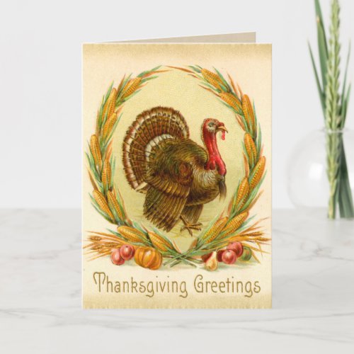 Vintage Thanksgiving Turkey Card