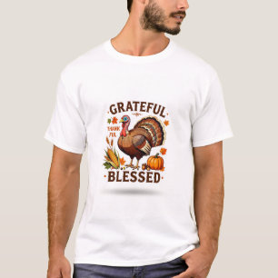 Vintage Thanksgiving Turkey – Grateful Thankful Bl T-Shirt