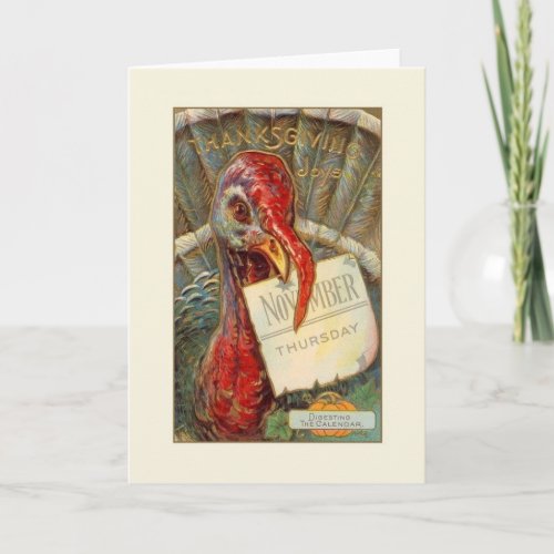 Vintage Thanksgiving Turkey Greeting Card