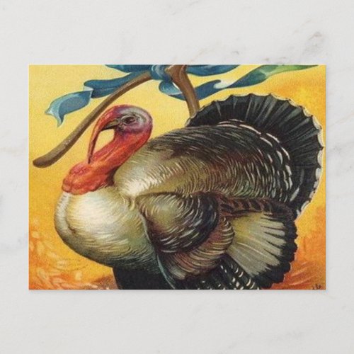 Vintage Thanksgiving Turkey Holiday Postcard