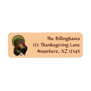 Vintage Thanksgiving Turkey Label