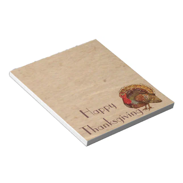 Vintage Thanksgiving Turkey Notepad | Zazzle