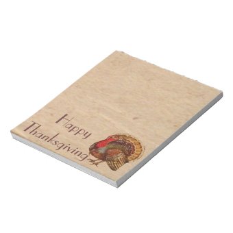 Vintage Thanksgiving Turkey Notepad | Zazzle