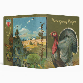 Vintage Thanksgiving, Turkey on the Farm 3 Ring Binder