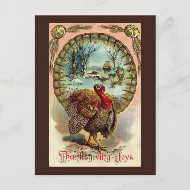 Vintage Thanksgiving Turkey Postcard | Zazzle