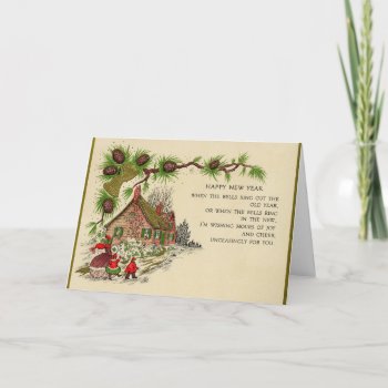 Vintage - The Bells Ring For The New Year  Card by AsTimeGoesBy at Zazzle