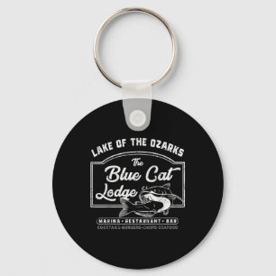 Vintage The Blue Cat Lodge Lake Of The Ozarks  Keychain