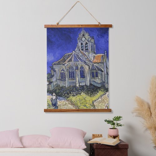 Vintage The church in Auvers_sur_Oise by Van Gogh  Hanging Tapestry