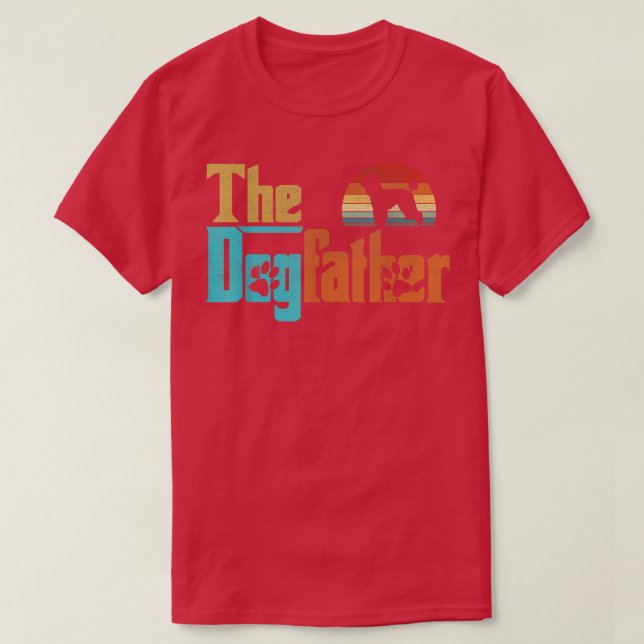 Vintage The Dogfather Poodle Dog Owner  T-Shirt (Design Front)