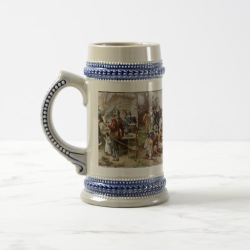 Vintage The First Thanksgiving 1621 Jean Ferris Beer Stein