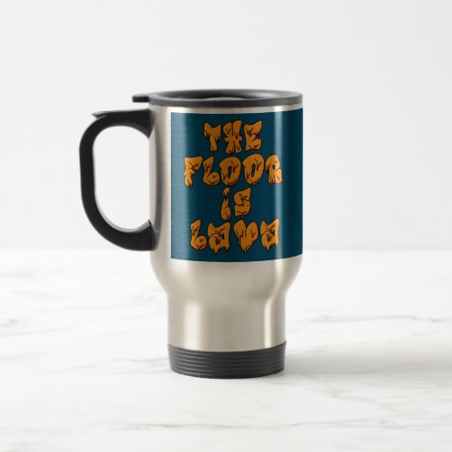 vintage the floor is lava funny gifts for science travel mug