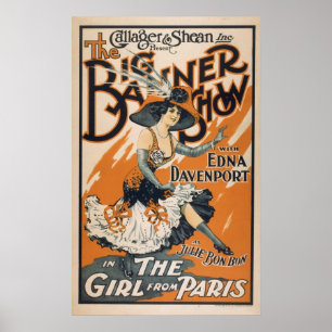 Vintage The Girl From Paris Poster