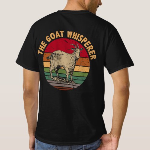 Vintage The Goat Whisperer Funny Goat Lover Farmer T_Shirt