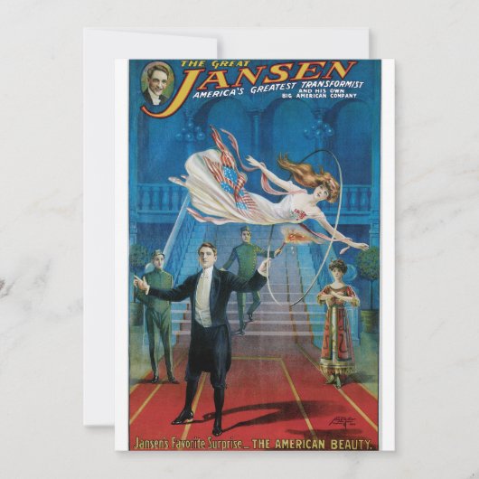 Vintage The Great Jansen Advertising Poster (Front)