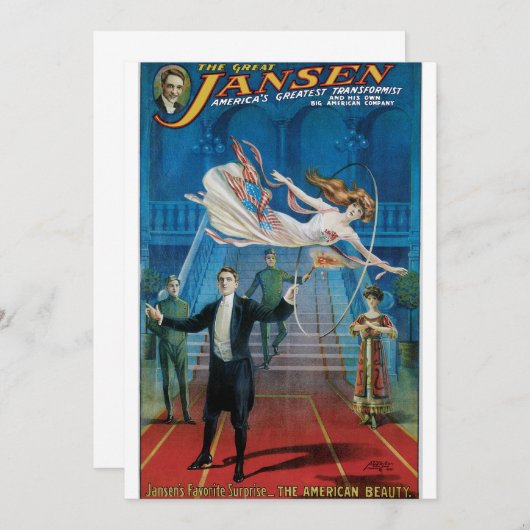 Vintage The Great Jansen Advertising Poster (Front/Back)