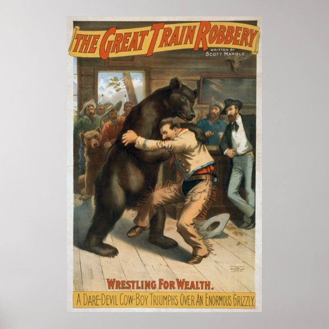 Vintage The Great Train Robbery Poster (Front)