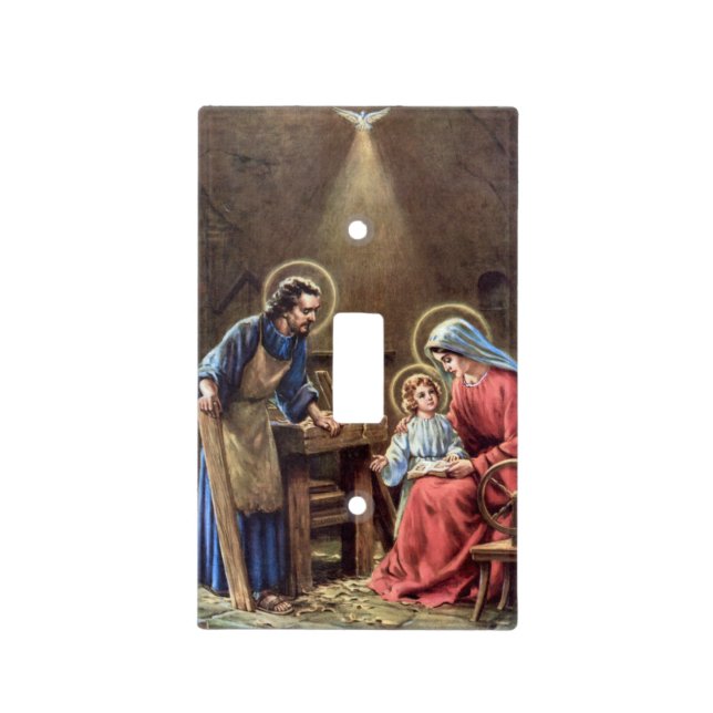 vintage the holy family, Jesus christ, Josef,Mary, Light Switch Cover (Front)