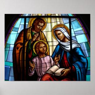 vintage the holy family, Jesus christ, Josef,Mary Poster