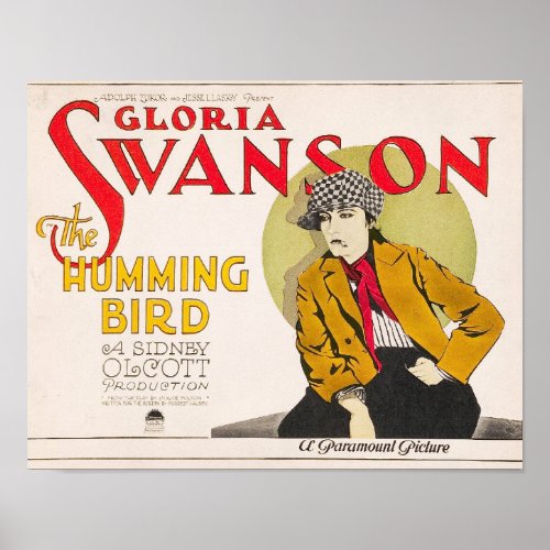 Vintage The Humming Bird Cinema Poster