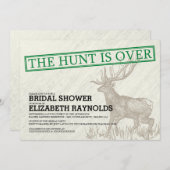 Vintage The Hunt is Over Bridal Shower Invitations (Front/Back)