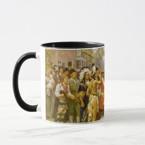 Vintage The Landing of William Penn Jean Ferris Mug