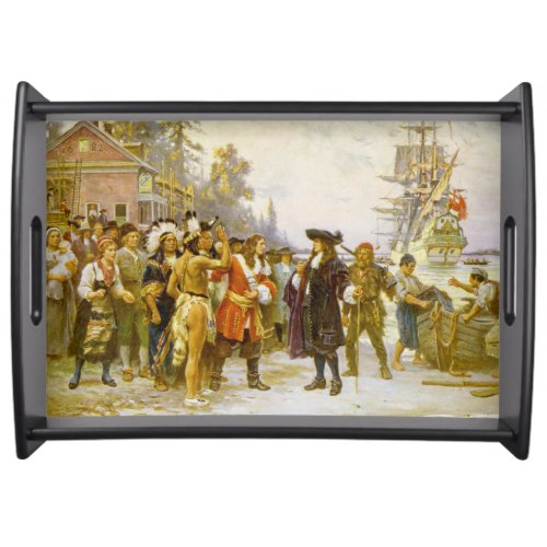 Vintage The Landing of William Penn  Jean Ferris Serving Tray