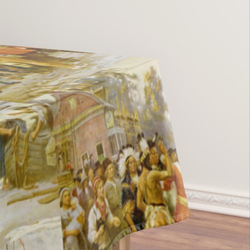 Vintage The Landing of William Penn Jean Ferris Tablecloth