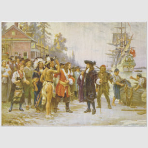 Vintage The Landing of William Penn Jean Ferris Tissue Paper