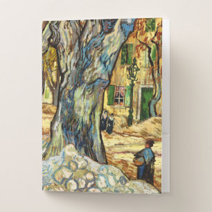 Vintage The Large Plane Trees Vincent Van Gogh Pocket Folder