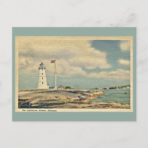 Vintage The Lighthouse Nassau Bahamas Postcard