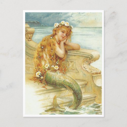 Vintage The Little Mermaid by Stuart Hardy Postcard