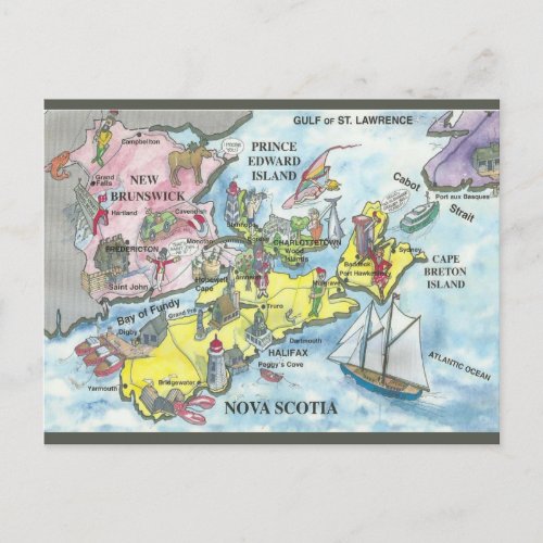 Vintage The Maritime Provinces in Canada Postcard