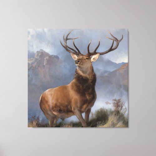 Vintage The Monarch of the Glen by Edwin Landseer Canvas Print