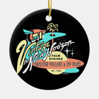 "Vintage: The New Horizon" Ceramic Ornament