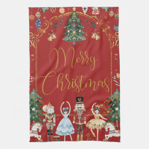 Vintage The Nutcracker Festive Merry Christmas Kitchen Towel